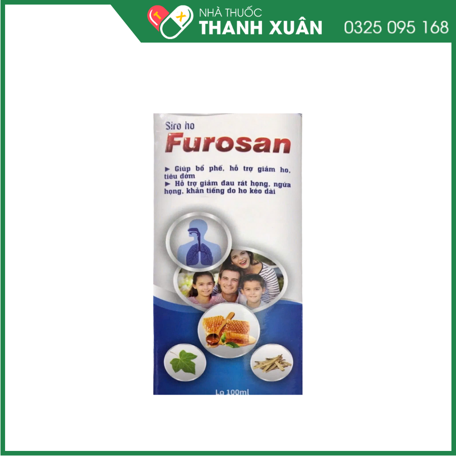 Siro Ho Furosan bổ phế, giảm ho, tiêu đờm